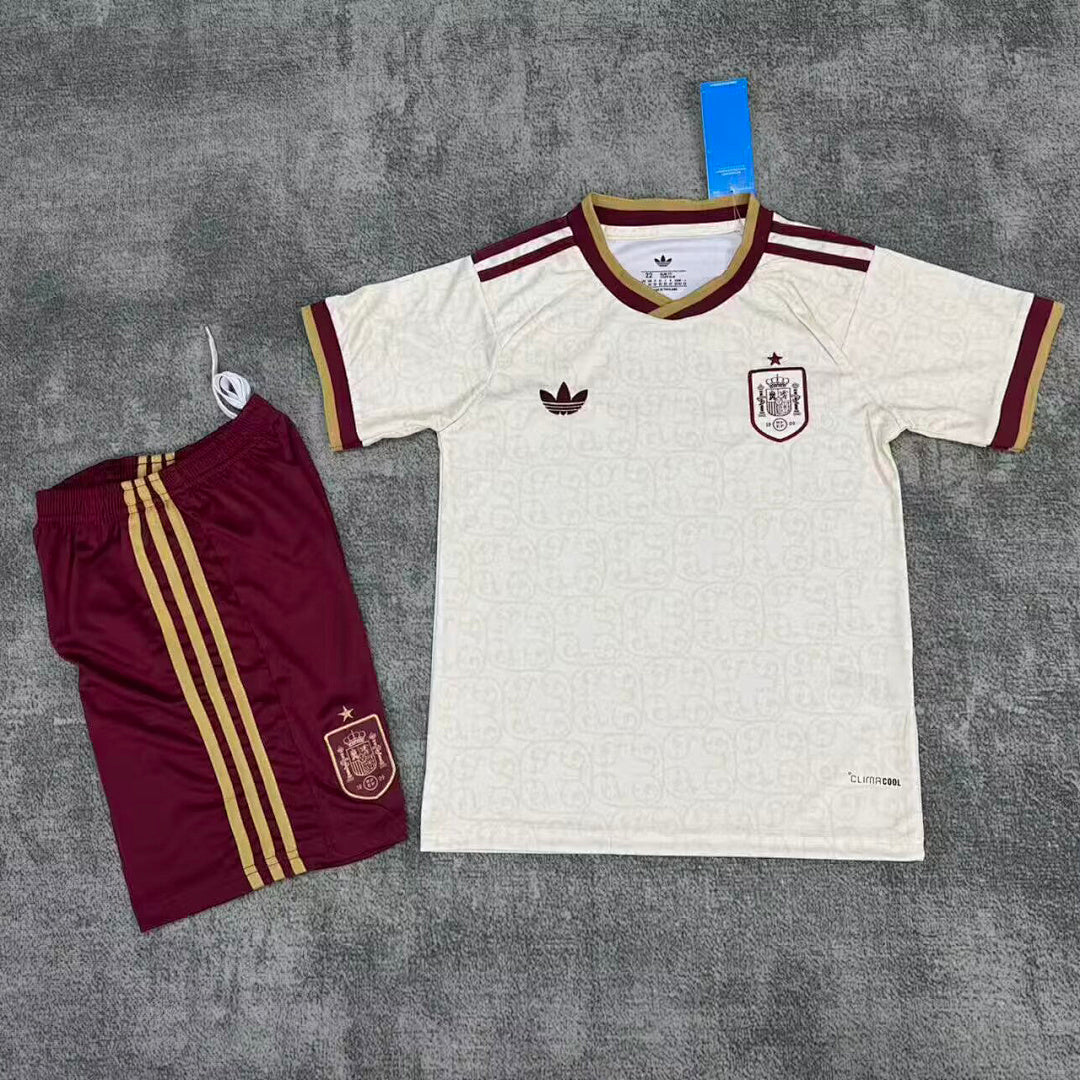 Spain 2026 World Cup Away Kids Football Jersey