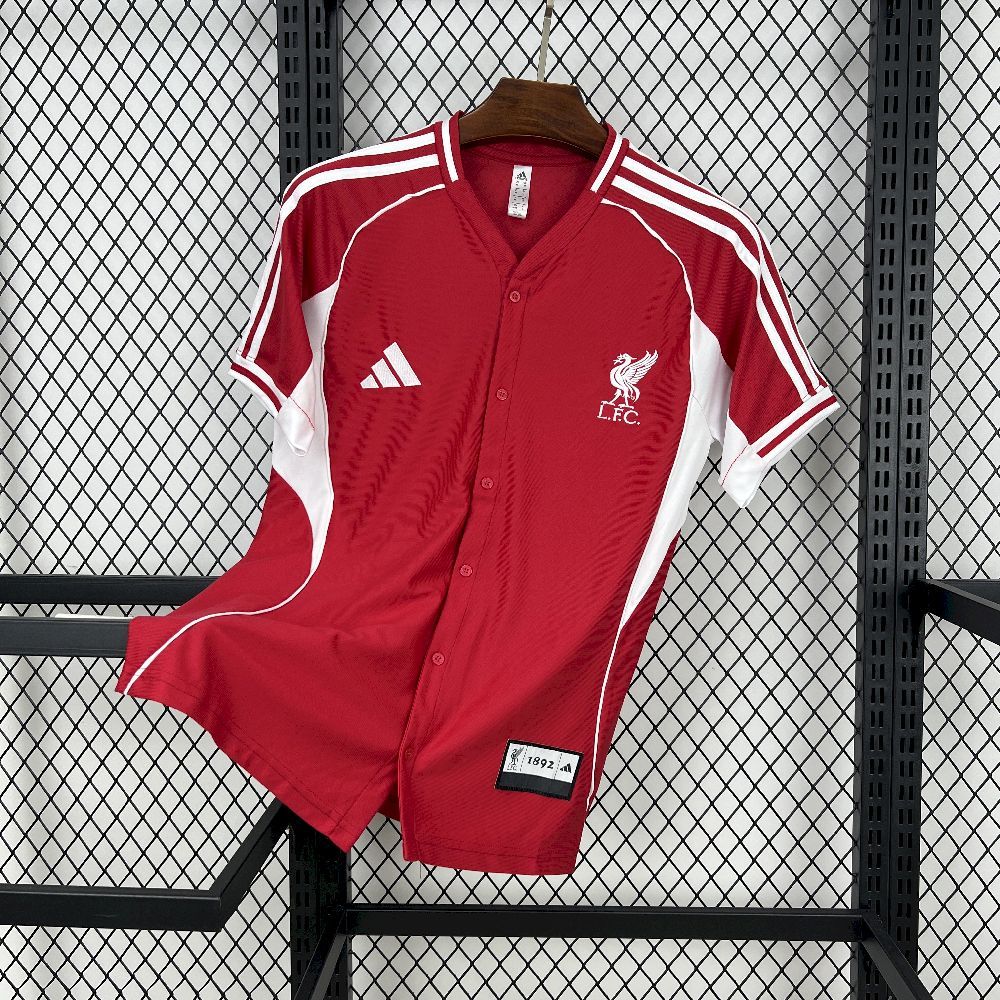 Liverpool 2025-26 Baseball Style Football Shirt