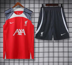 Liverpool Vest Suit Red Grey
