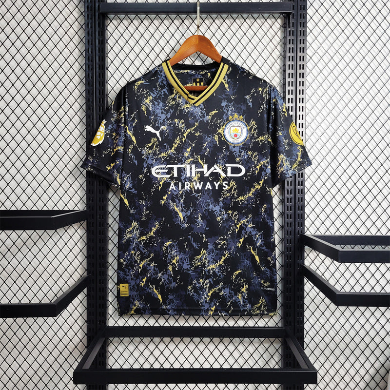 Manchester City 2023-24 Black Gold Special Edition Football Jersey