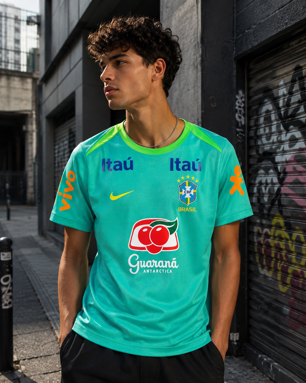 Brazil 2024 Teal Training Top