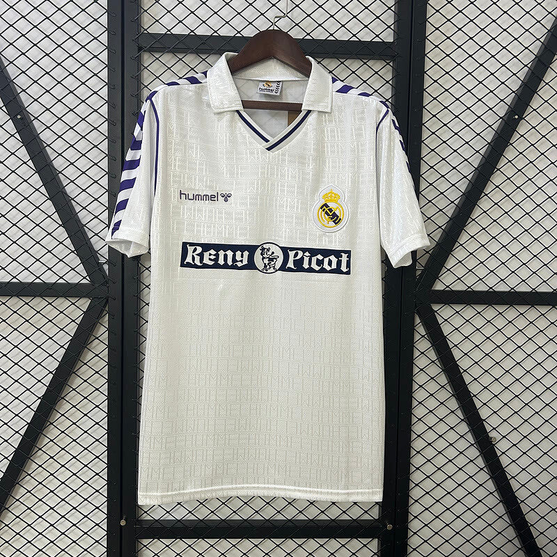 Real Madrid 1989-90 Home Retro Jersey