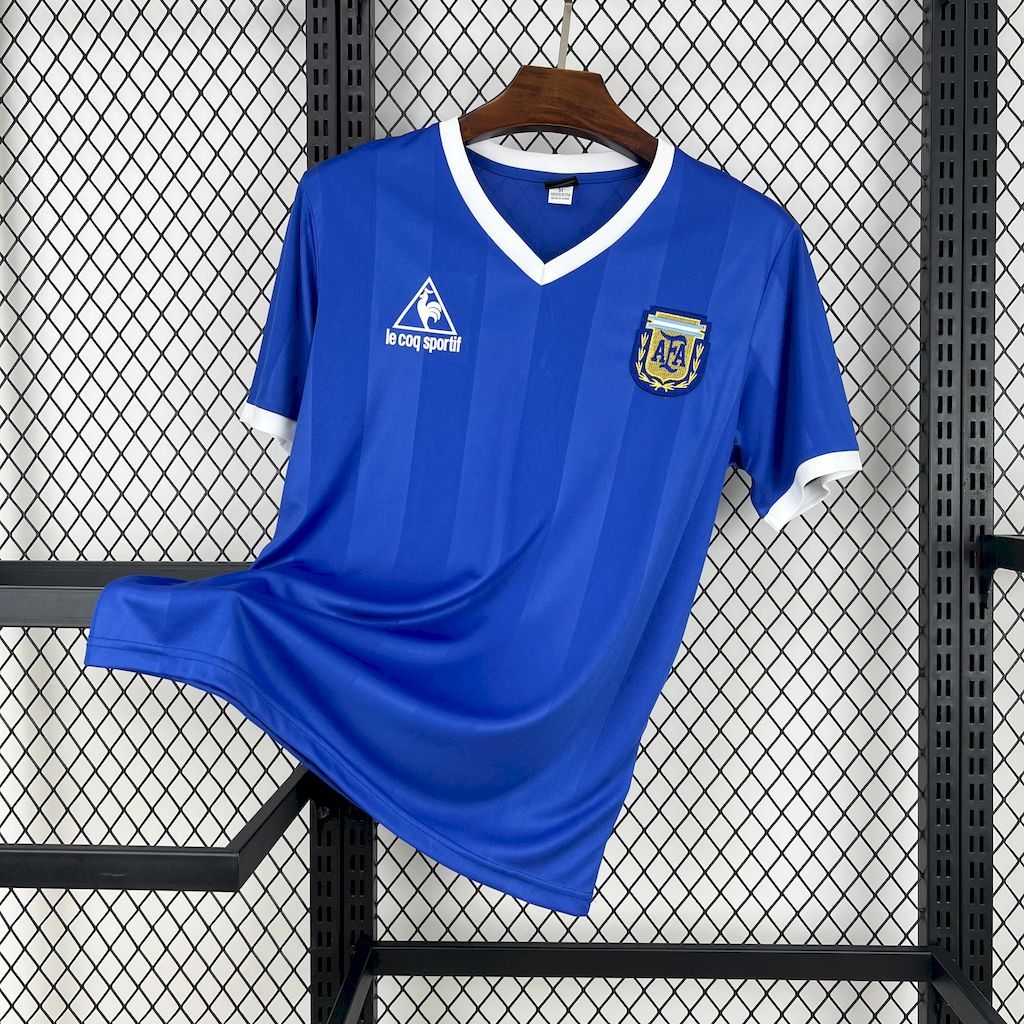 Argentina 1986 Away Blue Retro Jersey