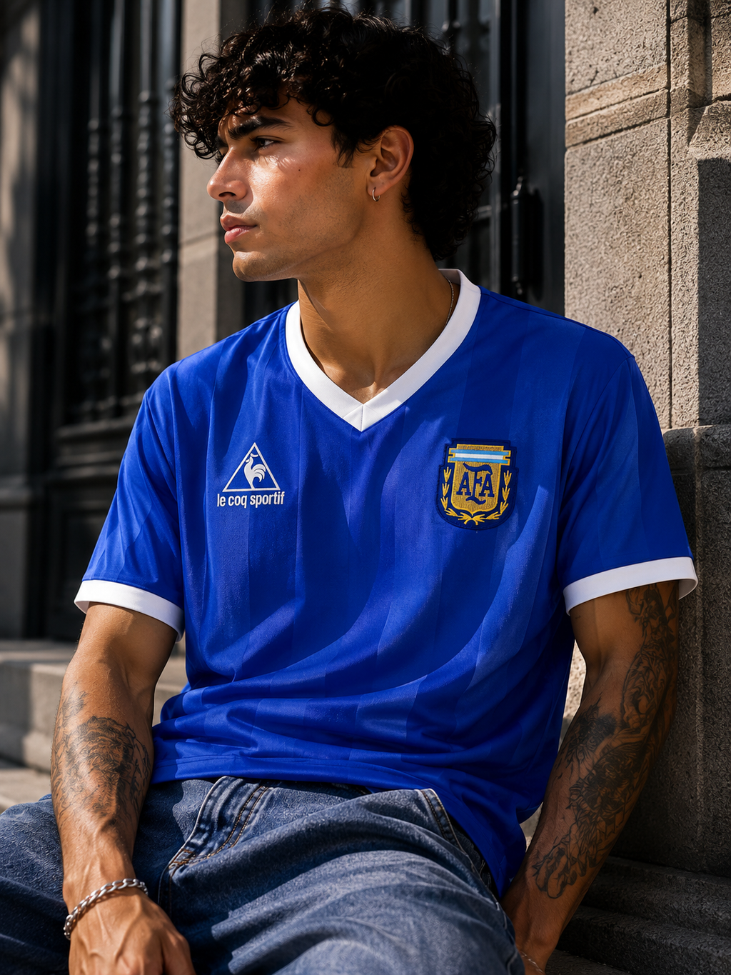 Argentina 1986 Away Blue Retro Jersey